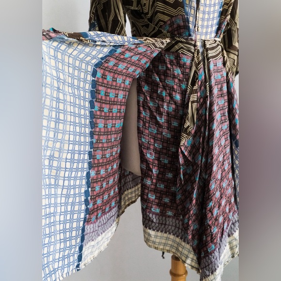 Johnny Was Striped Rayon Tunic Top/ Beach Cover • S - Picture 4 of 7